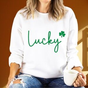 Lucky Shamrock Saint Patrick’s Day Women’s Crewneck Sweatshirt